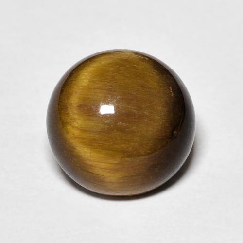4.17ct Natural Warm Brown Tiger's Eye, Round, Opaque