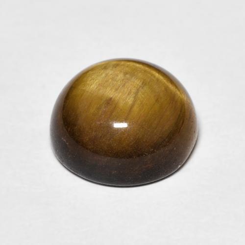 Tiger's Eye Gemstone in 10 mm (calibrated) Size for Sale, Tiger's Eye Stone in Warm Brown Color