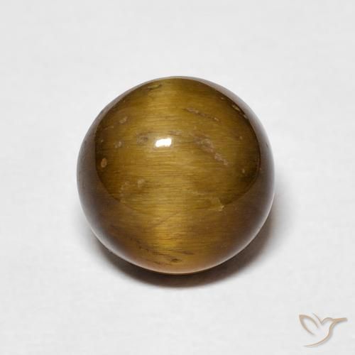 2.33ct Natural Gingerbread Brown Tiger's Eye, Round, Opaque