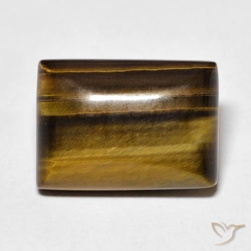 8.50ct Natural Golden Brown Tiger's Eye, Baguette, Opaque
