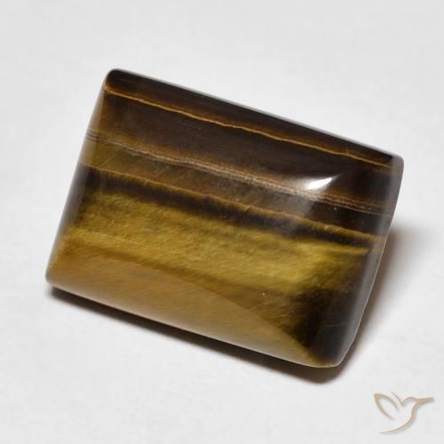 8.50 ct Brown Tiger's Eye Stone, Natural Tiger's Eye in Baguette Cabochon Shape for Sale