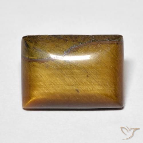 6.62ct Natural Golden Brown Tiger's Eye, Baguette, Opaque
