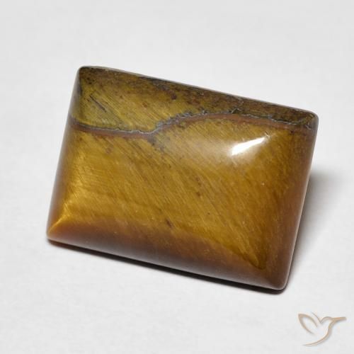 6.62 ct Brown Tiger's Eye Stone, Natural Tiger's Eye in Baguette Cabochon Shape for Sale