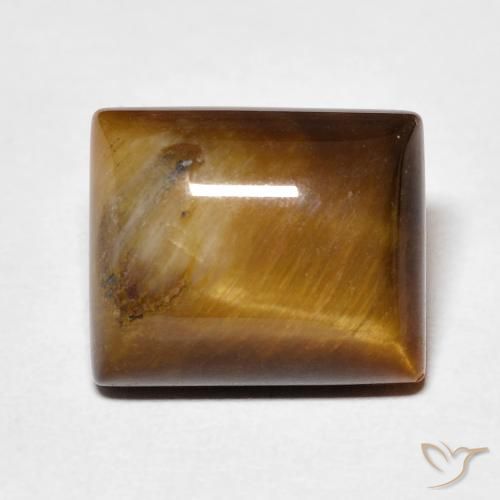 6.12ct Natural Golden Brown Tiger's Eye, Baguette, Opaque