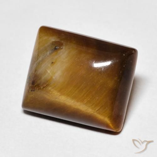 6.12 ct Brown Tiger's Eye Stone, Natural Tiger's Eye in Baguette Cabochon Shape for Sale