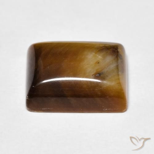 Tiger's Eye Gemstone in 12 x 10 mm (calibrated) Size for Sale, Tiger's Eye Stone in Golden Brown Color