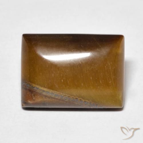 7.35ct Natural Warm Brown Tiger's Eye, Baguette, Opaque