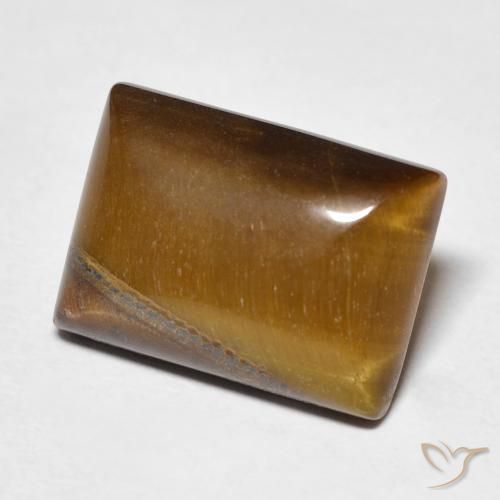 7.35 ct Brown Tiger's Eye Stone, Natural Tiger's Eye in Baguette Cabochon Shape for Sale