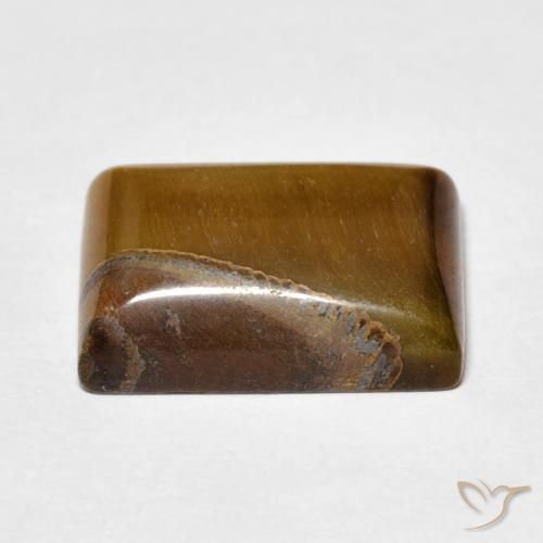 Tiger's Eye Gemstone in 14.3 x 10.3 mm Size for Sale, Tiger's Eye Stone in Warm Brown Color