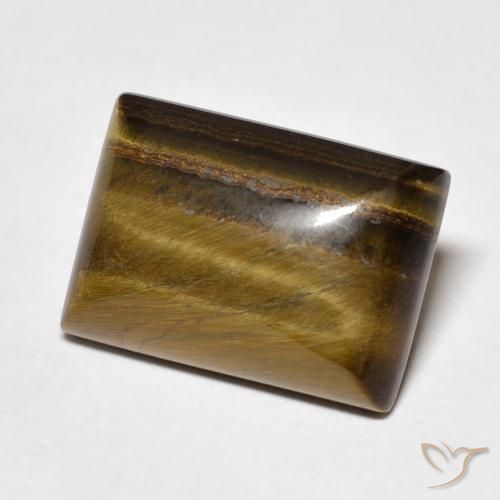 7.07 ct Brown Tiger's Eye Stone, Natural Tiger's Eye in Baguette Cabochon Shape for Sale