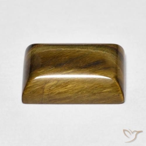 Tiger's Eye Gemstone in 14 x 10 mm (calibrated) Size for Sale, Tiger's Eye Stone in Medium Light-Brown Color