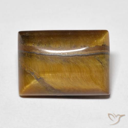 7.46ct Natural Golden Brown Tiger's Eye, Baguette, Opaque