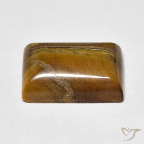 Tiger's Eye Gemstone in 14 x 10 mm (calibrated) Size for Sale, Tiger's Eye Stone in Golden Brown Color