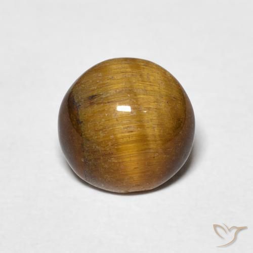 1.50ct Natural Medium Brown Tiger's Eye, Round, Opaque
