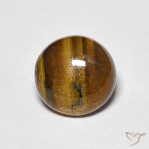 1.87ct Natural Golden Brown Tiger's Eye, Round, Opaque