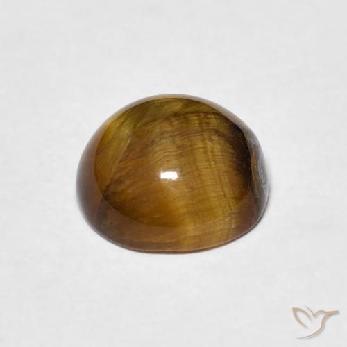 Tiger's Eye Gemstone in 8 mm (calibrated) Size for Sale, Tiger's Eye Stone in Medium Brown Color