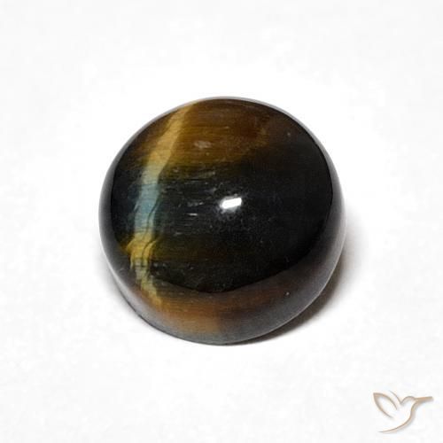 2.25 ct Brown Tiger's Eye Stone, Natural Tiger's Eye in Round Cabochon Shape for Sale