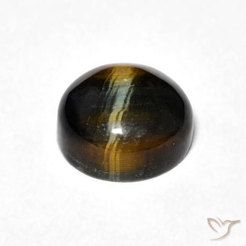 Tiger's Eye Gemstone in 8 mm (calibrated) Size for Sale, Tiger's Eye Stone in Warm Brown Color