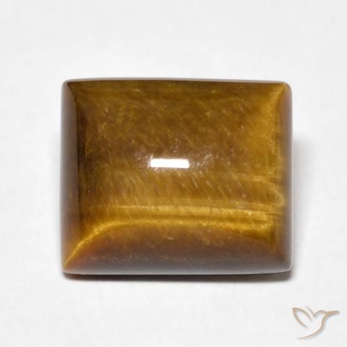 6.70 ct Brown Tiger's Eye Gemstone, Tiger's Eye Gem in Baguette Cabochon Shape for Sale.