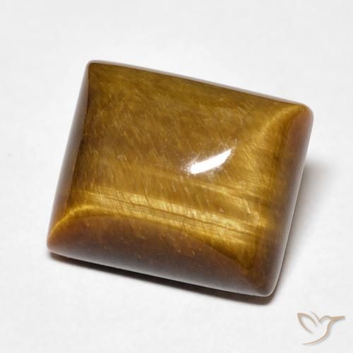 6.70 ct Brown Tiger's Eye Stone, Natural Tiger's Eye in Baguette Cabochon Shape for Sale