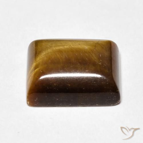 Tiger's Eye Gemstone in 12 x 10 mm (calibrated) Size for Sale, Tiger's Eye Stone in Warm Brown Color