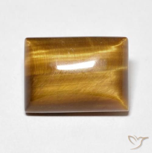 8.08ct Natural Warm Brown Tiger's Eye, Baguette, Opaque