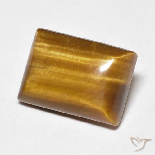 8.08 ct Brown Tiger's Eye Stone, Natural Tiger's Eye in Baguette Cabochon Shape for Sale