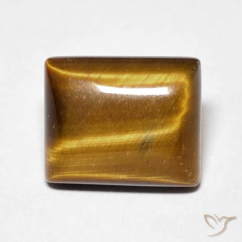 5.82ct Natural Yellowish Brown Tiger's Eye, Baguette, Opaque
