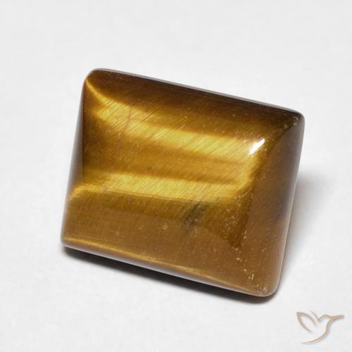 5.82 ct Brown Tiger's Eye Stone, Natural Tiger's Eye in Baguette Cabochon Shape for Sale