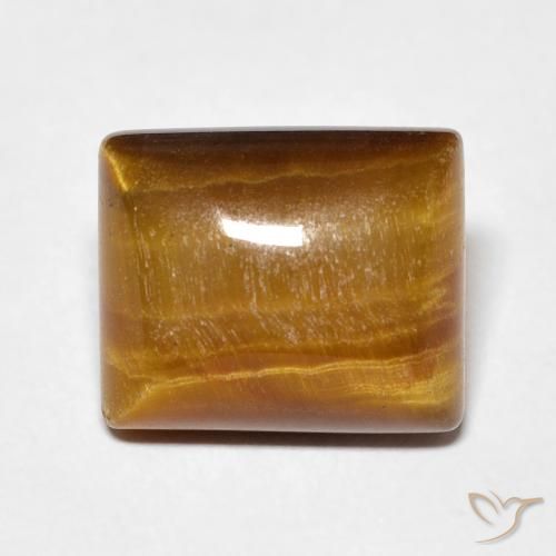 5.95ct Natural Golden Brown Tiger's Eye, Baguette, Opaque