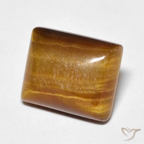 5.95 ct Brown Tiger's Eye Stone, Natural Tiger's Eye in Baguette Cabochon Shape for Sale