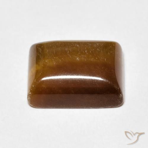 Tiger's Eye Gemstone in 12 x 10 mm (calibrated) Size for Sale, Tiger's Eye Stone in Golden Brown Color