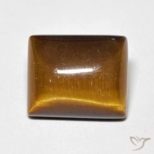 6.17ct Natural Medium Brown Tiger's Eye, Baguette, Opaque