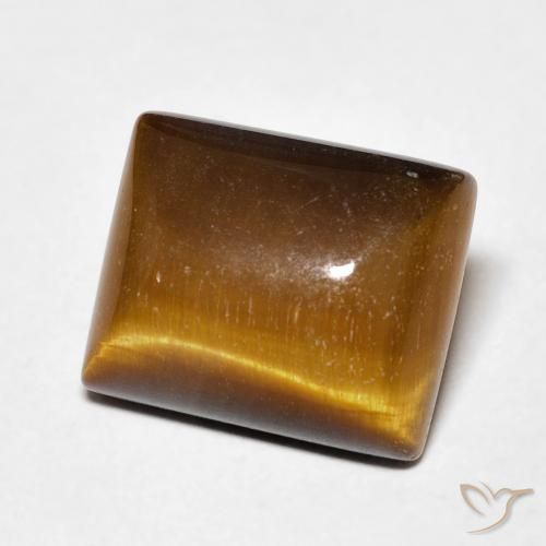 6.17 ct Brown Tiger's Eye Stone, Natural Tiger's Eye in Baguette Cabochon Shape for Sale