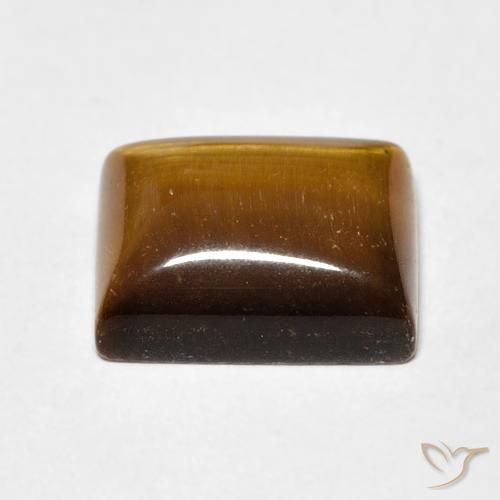 Tiger's Eye Gemstone in 12 x 10 mm (calibrated) Size for Sale, Tiger's Eye Stone in Medium Brown Color