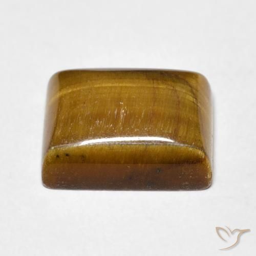 Tiger's Eye Gemstone in 12 x 10 mm (calibrated) Size for Sale, Tiger's Eye Stone in Medium Brown Color