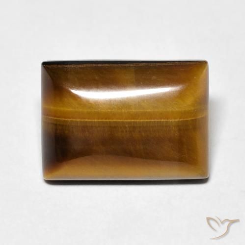 7.28ct Natural Warm Brown Tiger's Eye, Baguette, Opaque