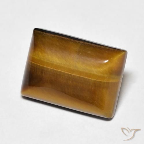 7.28 ct Brown Tiger's Eye Stone, Natural Tiger's Eye in Baguette Cabochon Shape for Sale