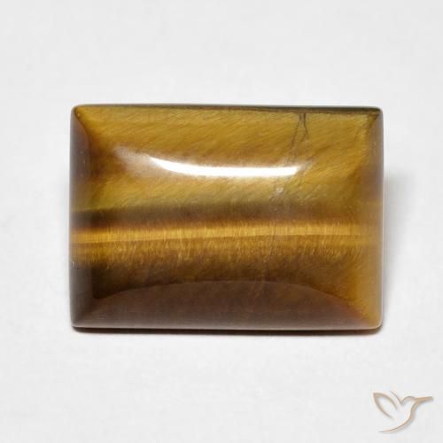 6.17ct Natural Warm Brown Tiger's Eye, Baguette, Opaque