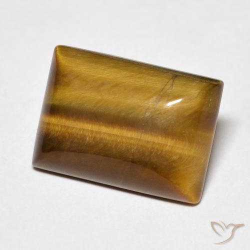 6.17 ct Brown Tiger's Eye Stone, Natural Tiger's Eye in Baguette Cabochon Shape for Sale