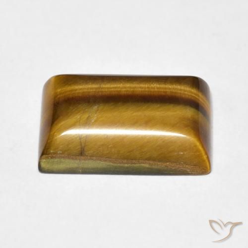 Tiger's Eye Gemstone in 14 x 10 mm (calibrated) Size for Sale, Tiger's Eye Stone in Warm Brown Color