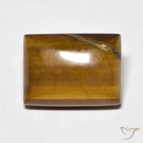 8.52ct Natural Golden Brown Tiger's Eye, Baguette, Opaque