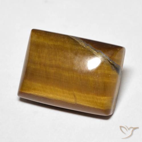 8.52 ct Brown Tiger's Eye Stone, Natural Tiger's Eye in Baguette Cabochon Shape for Sale