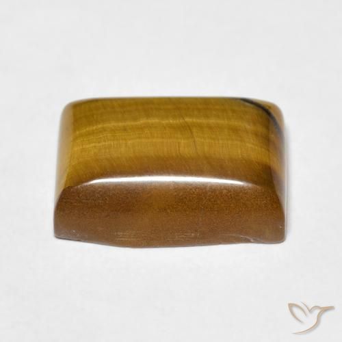 Tiger's Eye Gemstone in 14.2 x 10.5 mm Size for Sale, Tiger's Eye Stone in Golden Brown Color