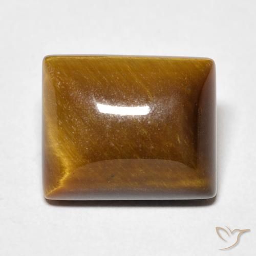 6.38ct Natural Warm Brown Tiger's Eye, Baguette, Opaque