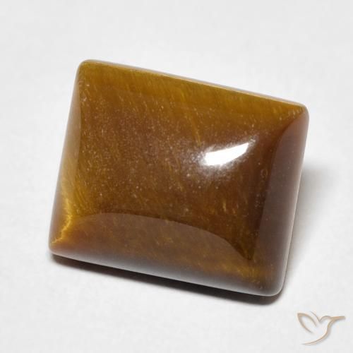 6.38 ct Brown Tiger's Eye Stone, Natural Tiger's Eye in Baguette Cabochon Shape for Sale