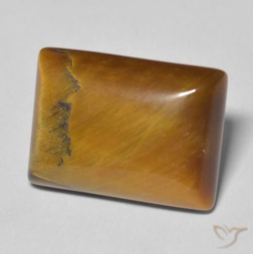 12.19 ct Brown Tiger's Eye Stone, Natural Tiger's Eye in Baguette Cabochon Shape for Sale