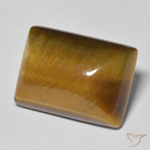 13.33 ct Brown Tiger's Eye Stone, Natural Tiger's Eye in Baguette Cabochon Shape for Sale