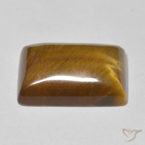 Tiger's Eye Gemstone in 18 x 13 mm (calibrated) Size for Sale, Tiger's Eye Stone in Medium Brown Color