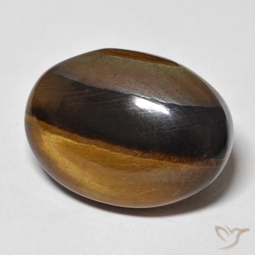26.28 ct Brown Tiger's Eye Stone, Natural Tiger's Eye in Oval Cabochon Shape for Sale